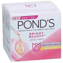 Ponds Bright Beauty Spot Less Glow Spf 15 Pa Serum  Cream  35g 